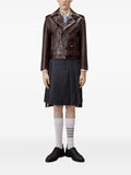 Thom Browne leather moto jacket