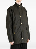 Barbour waxed-cotton funnel-neck jacket