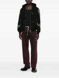 THUG CLUB stud-embellished zip-up hoodie