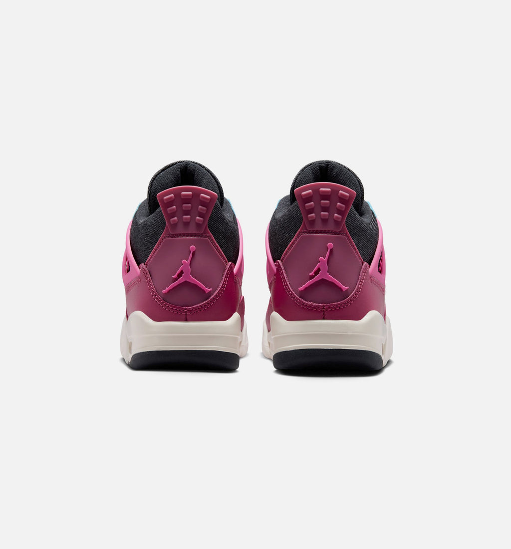 Air Jordan 4 Retro She's A Star Grade School Lifestyle Shoes - Beet Red/Desert Pink/Off Noir/Chalk
