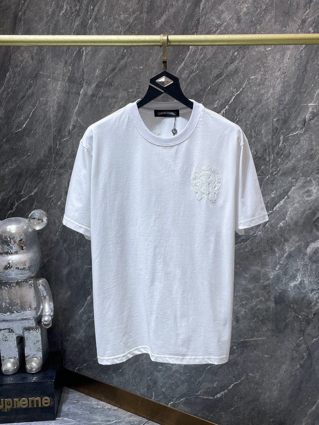 Chrome Hearts Horseshoe & Script Embroidered Graphic T-Shirt