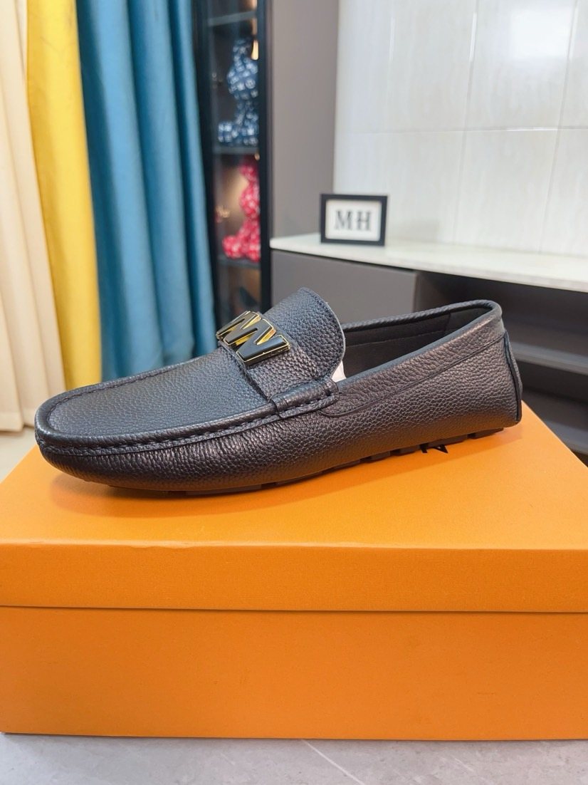 Louis Vuitton Pebbled Driving Loafers