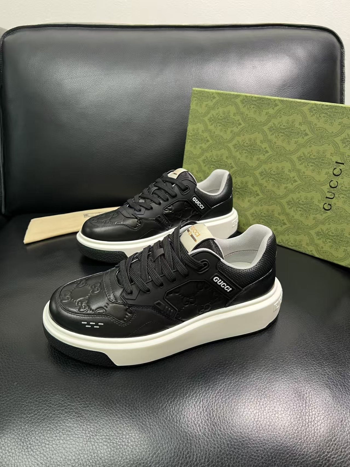 Gucci Embossed Low-Top Sneakers